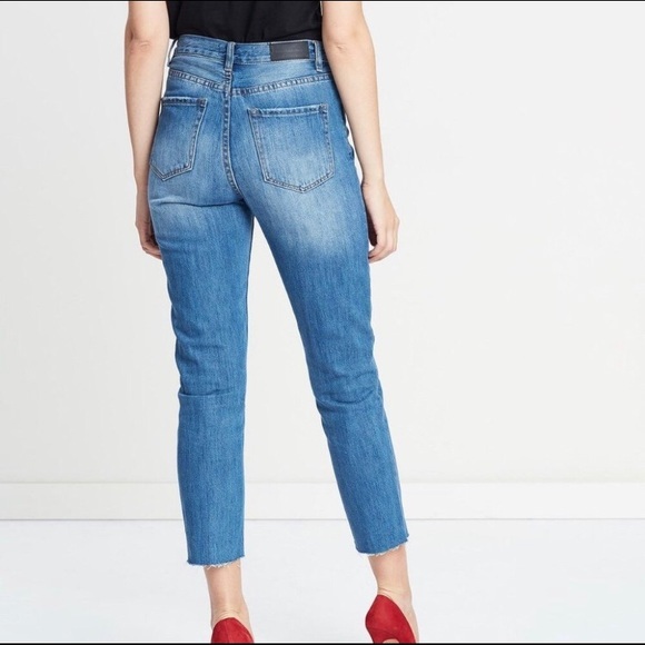 Neon Blonde Siren Zip-Front Hi Rise Jeans